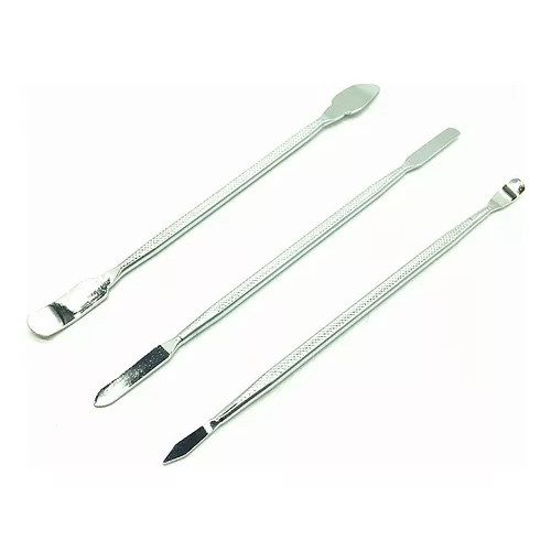 Kit 3 Espátula Metal Manutenção Reparo Celular Fone Notebook