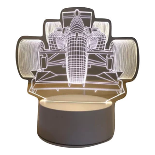 Luminária Formula 1 Carro Corrida - Abajur De Mesa 3d