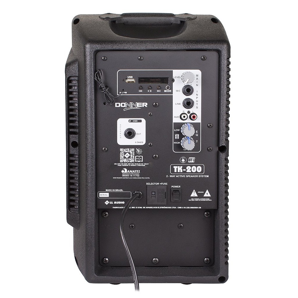 Caixa De Som Acústica Ativa Donner 150W TK200 8
