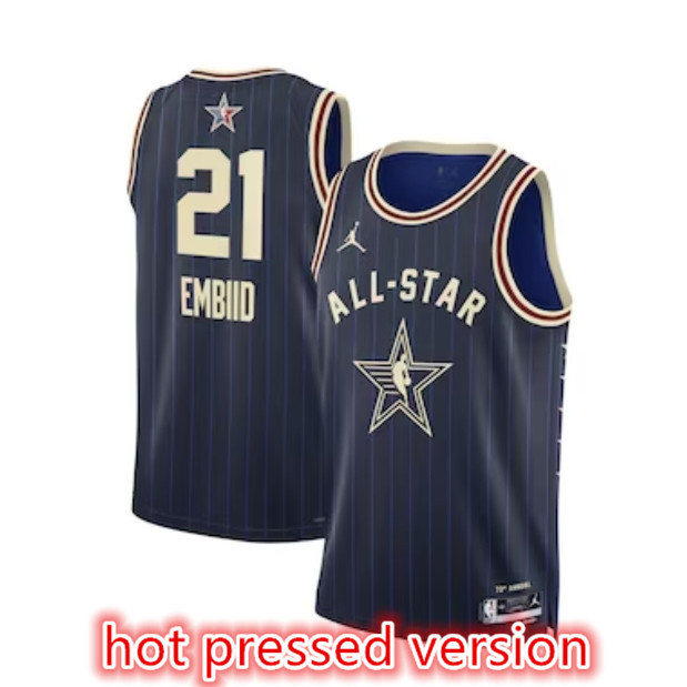 Camisa nba Versão Prensada A Quente ALL STAR # 21 De Basquetebol Embiid 2024