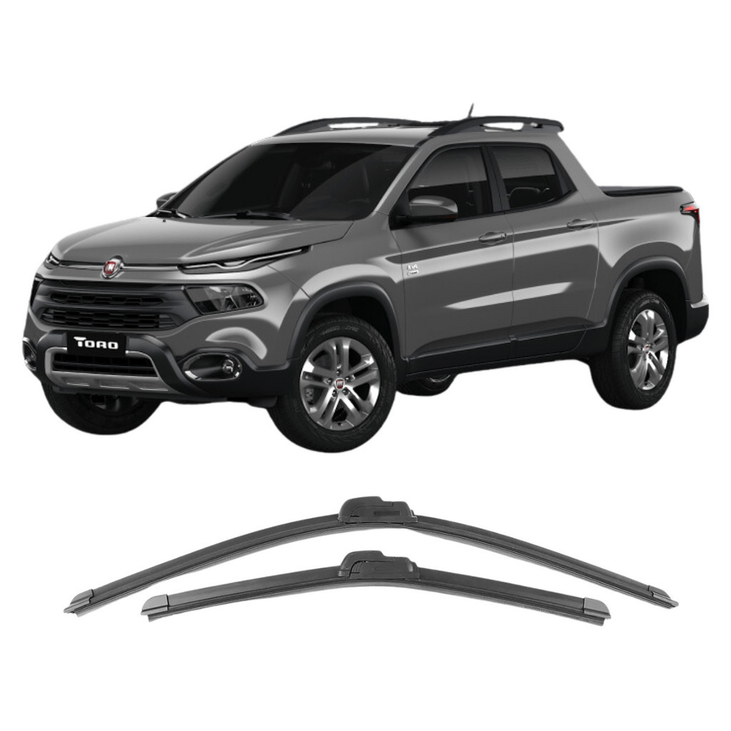 Par Palhetas dianteiro Fiat Toro 2016 2017 2018 2019 2020 2021 2022 Limpador de parabrisa