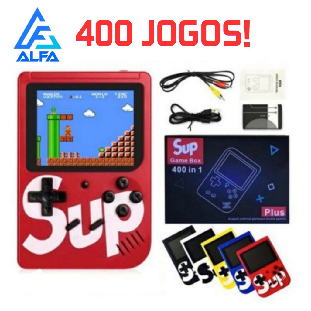 Mini Vídeo Portátil 400 Game Jogos Sup Retrô Clássicos ,Para crianças lcd colorido