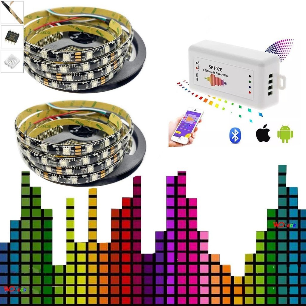 Kit Vu Central Sp107e E Fita Ws2811 10 Metros 300 Leds Ip65