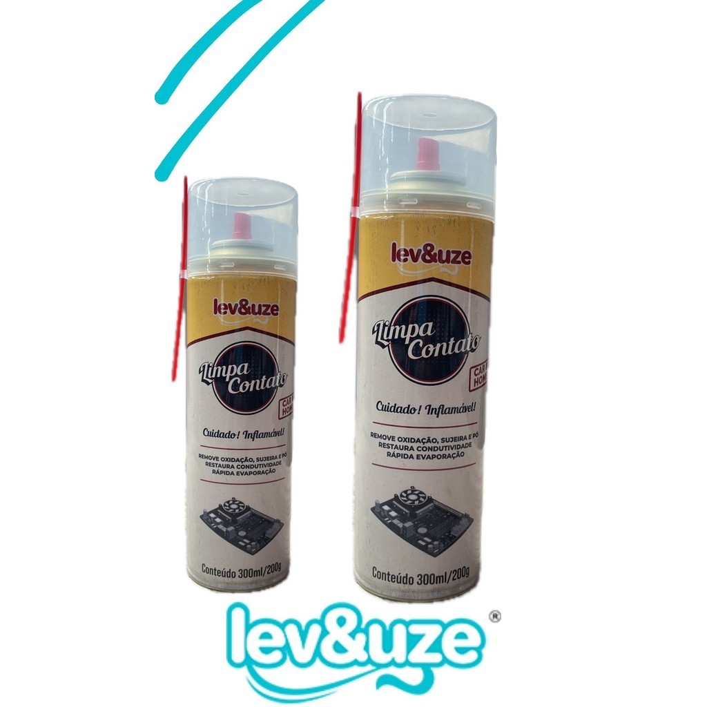 KIT COM 2 BRBRASIL/LEVEUZE LIMPA CONTATO SPRAY 300ML/200G