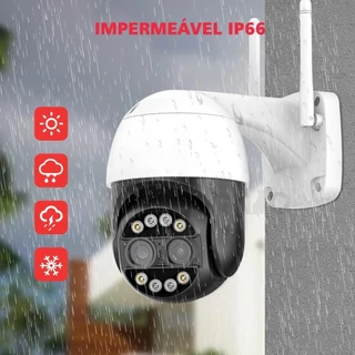 CÂMERA EXTERNA PTZ IP WI-FI JORTAN DUAL LENTE ZOOM 8X LENTE 2.8-12MM