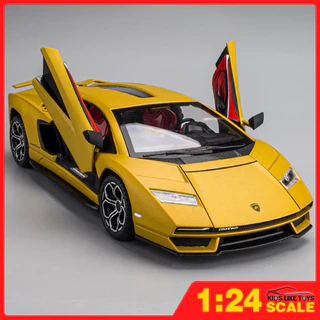 KLT 1 : 24 Countach LPI 800-4 Supercarro Metal Alloy Toys Car Modelo Veículo Diecast Para Meninos Simulação De Som Efeito Leve Coleção De Hobbies De Presentes