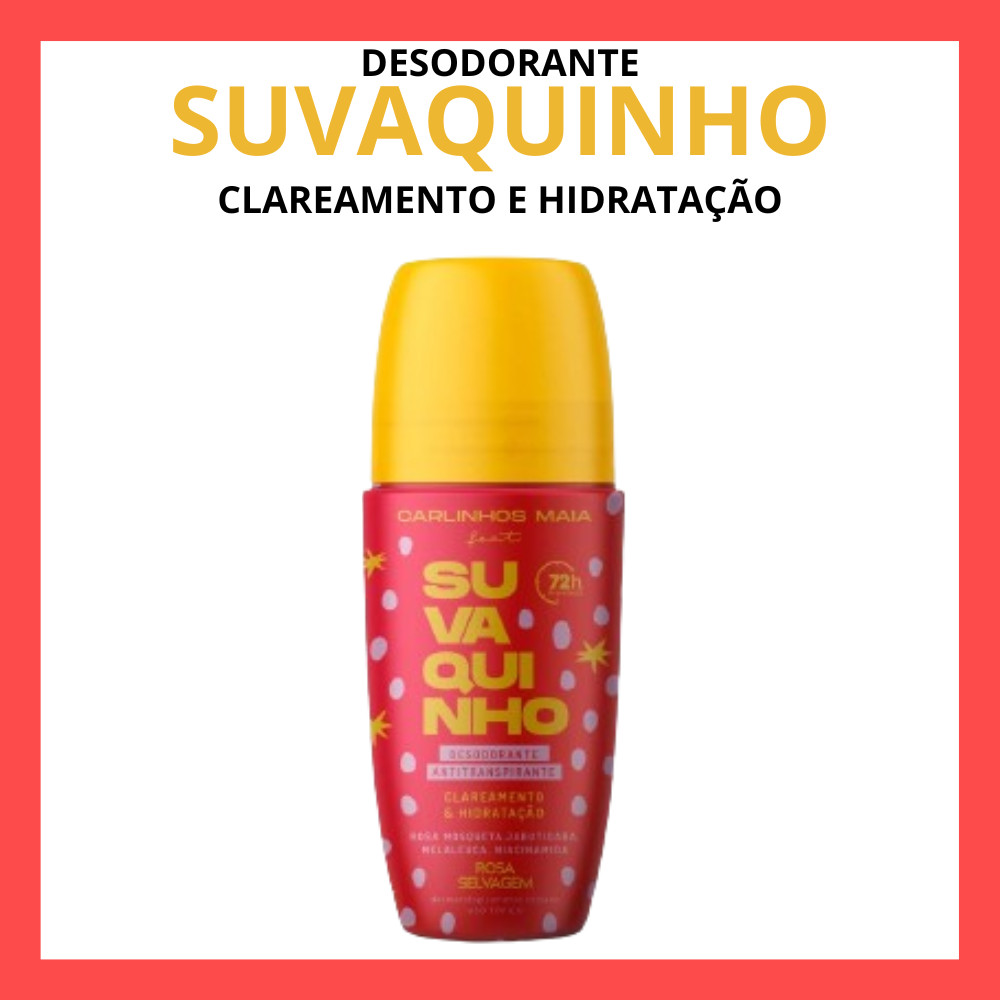 Desdorante Suvaquinho Rosa Selvagem Clareia Hidrata Elimina Odores Alivia Irritações Proteção 72h