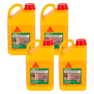 Kit 4 Sika-1 Aditivo Impermeabilizante Cimento Concreto 3,6L