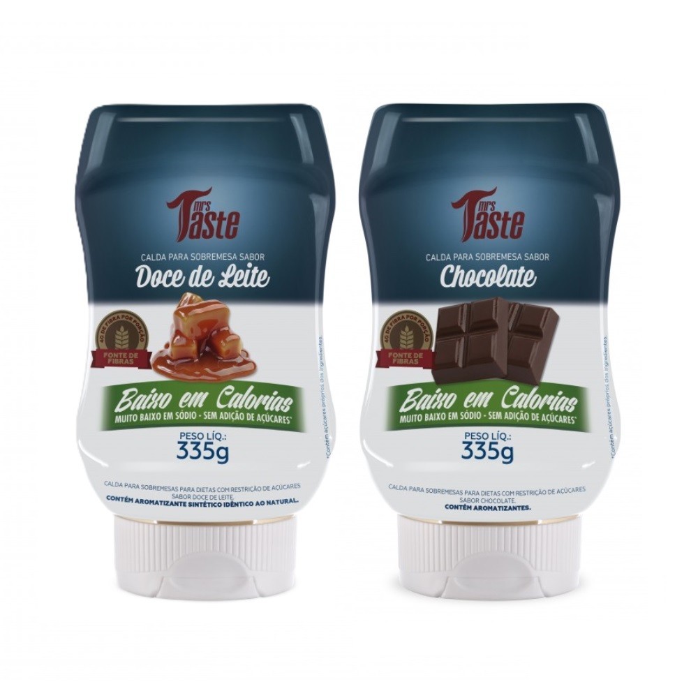 Kit Calda Doce de Leite + Calda Chocolate (Baixa em Calorias) - Mrs ...