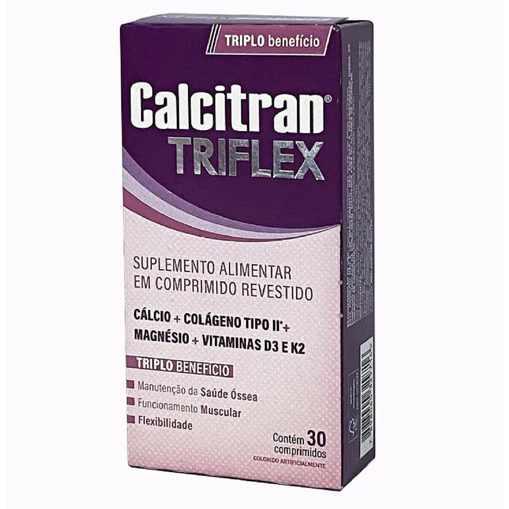 Suplemento Calcitran Triflex Com 30 Comprimidos - FQM | Shopee Brasil