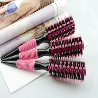 Kit 3 Peças Escovas Profissionais de Cabelo Com Cerdas Naturais de Javali – Efeito Liso/ Modelado e Sem Nós -WYL em Oferta na Shopee