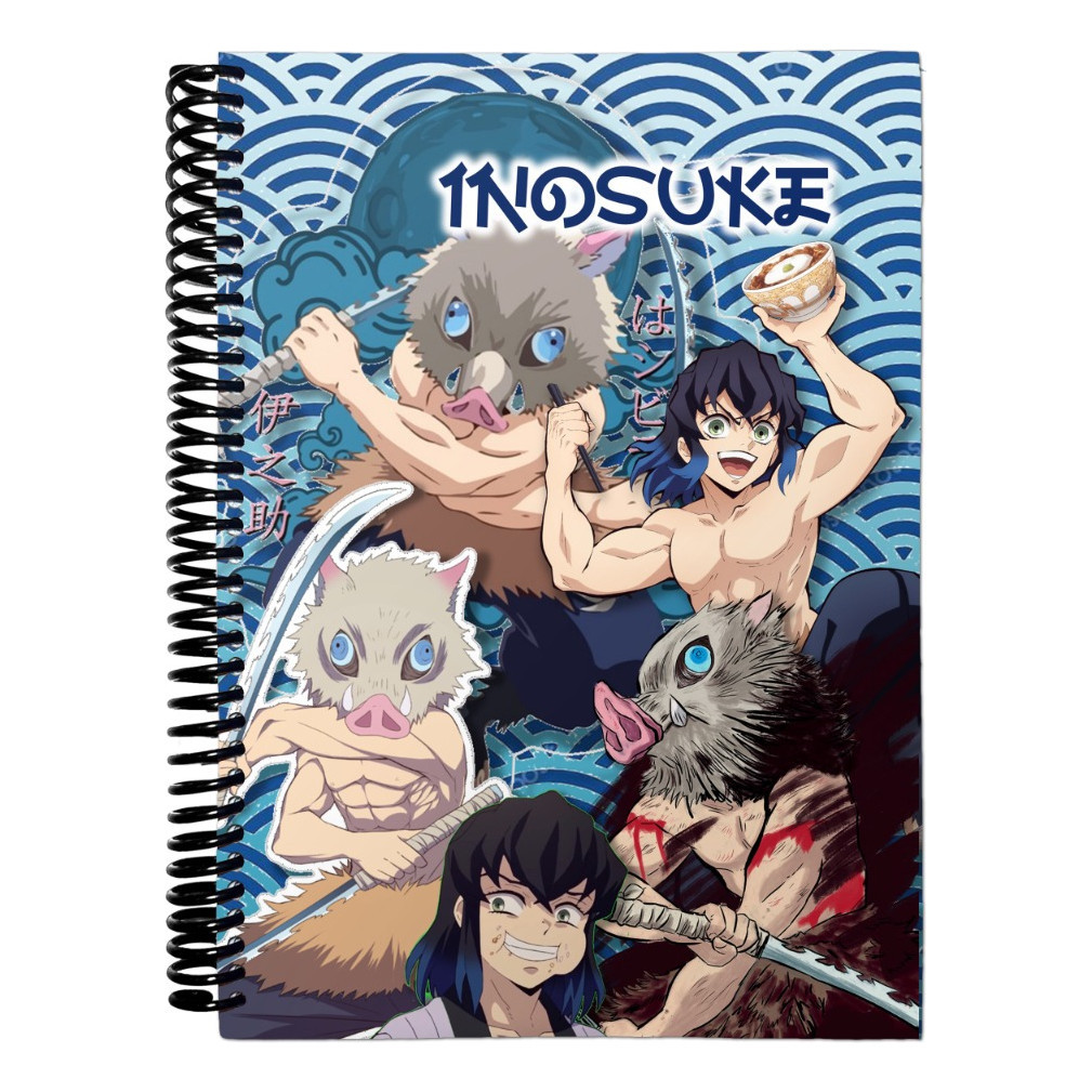 Caderno Inosuke Demon Slayer 15 Matérias Escolar Universitário Capa Dura  Desenho | Shopee Brasil