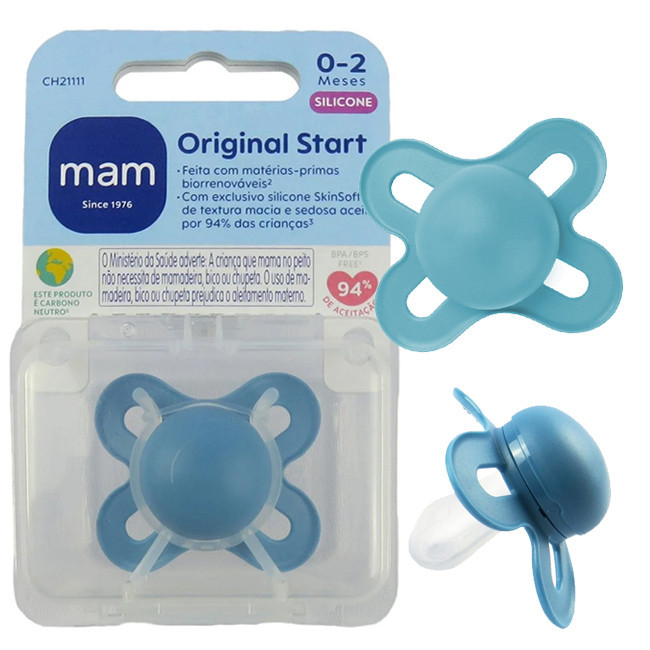 Chupeta Mam Original Start 0-2 Meses Embalagem Unitária Menino Menina ...