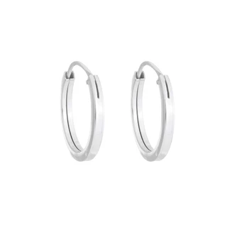 Brinco Argola Masculino E Feminino Fio Grosso 15mm Em Prata 925