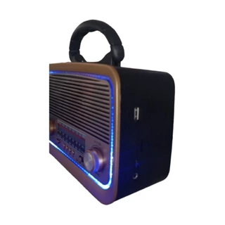 Rádio Portátil Retro Recarregável Am/fm Bluetooth 110V/220V