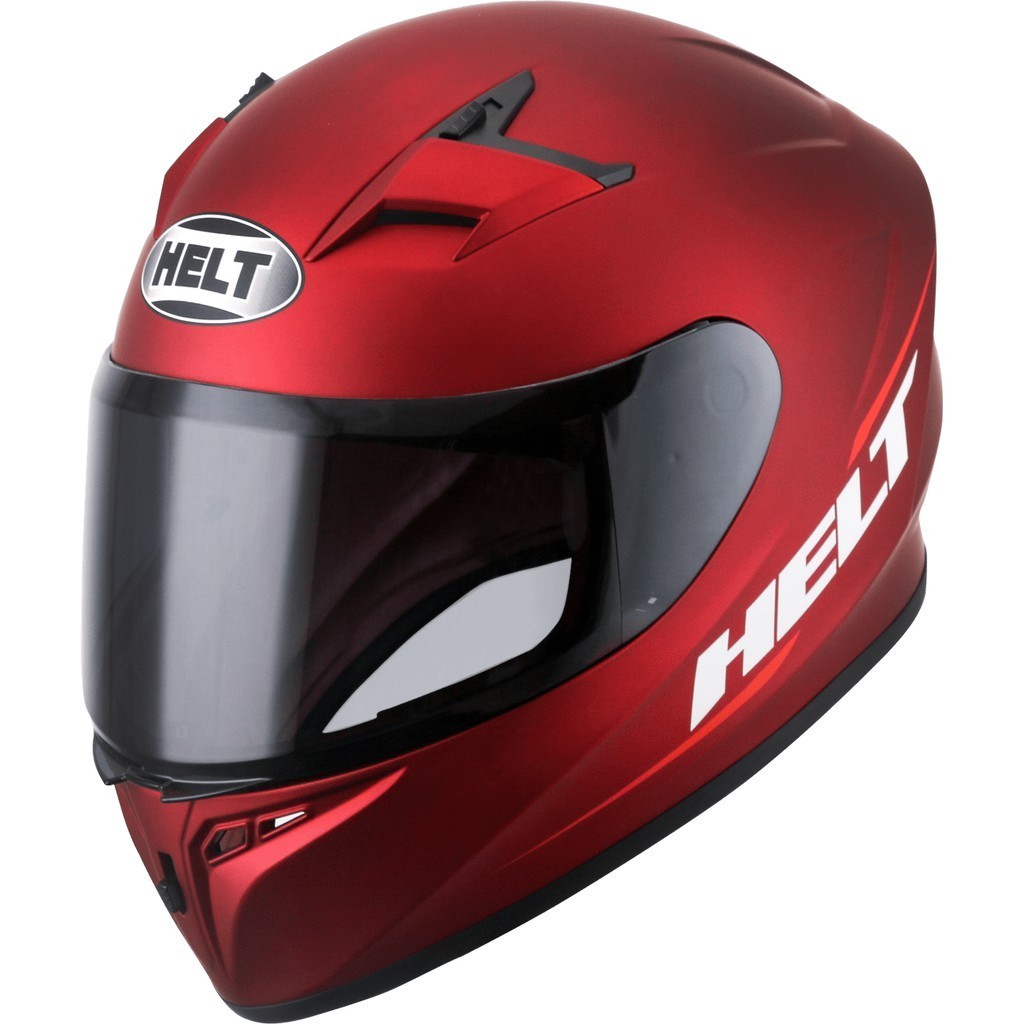 Capacete Para Moto Integral Helt Street Polar Vermelho Fosco