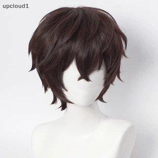 [upcloud1] Anime Bungo Stray Dogs Dazai Osamu Cosplay Peruca Sintética Resistente Ao Calor Boutique De Perucas Sintéticas