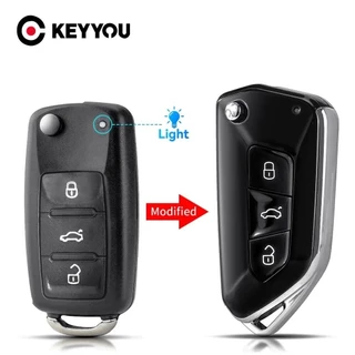 3 Botões Modificada Carcaça Chave Canivete Volkswagen Jetta Gol Voyage G6 2013 2014 2015 2016