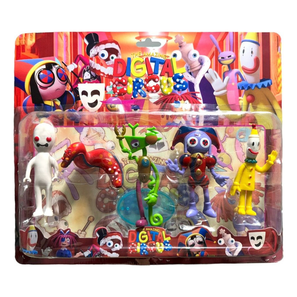 Kit 5 Bonecos Circo Digital Cartelado Circus Brinquedo | Shopee Brasil