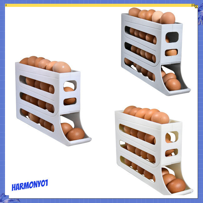 Organizador De Ovos De Danos , Suporte Automático Roll-Down , Distribuidor Para Armário