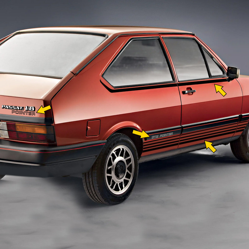 Kit Faixa Passat Gts Pointer 1987 Adesivo Traseiro/Lateral Genérico ...
