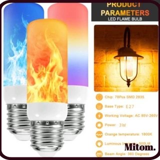 MITOM Lâmpada De Chama LED Para Exterior 4 Modos Efeito De Fogo Cintilante E27