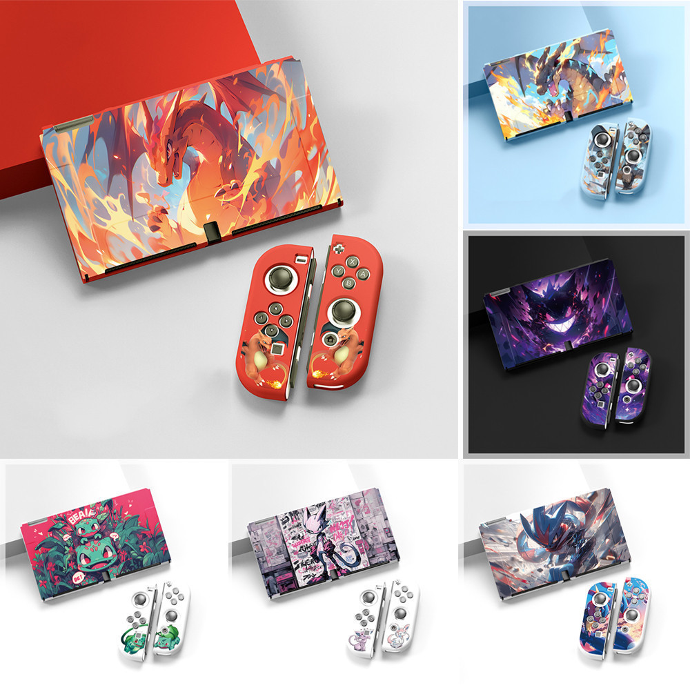 Acessório De Caixa Nintendo Switch Oled Soft Tpu Para Console E Grip Joy-Con