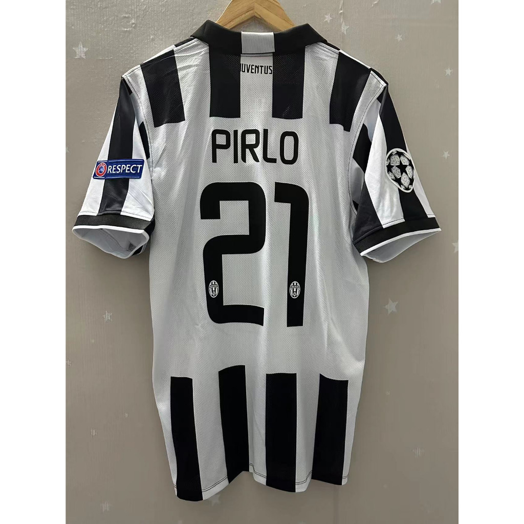 14-15 Juventus Top Qualidade Casa Retro Futebol Jersey Personalizado Camiseta TEVEZ PIRLO