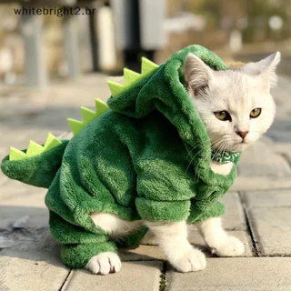 WT Roupas Para Cães De Estimação Pequeno E Médio Porte Com Dinossauro De Veludo Gatos .