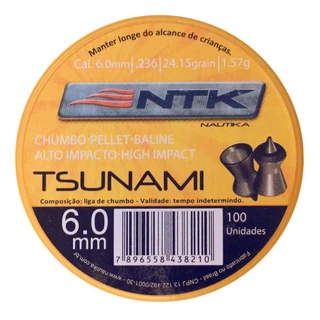 CHUMBINHO NTK TSUNAMI 6MM 100UN NAUTIKA
