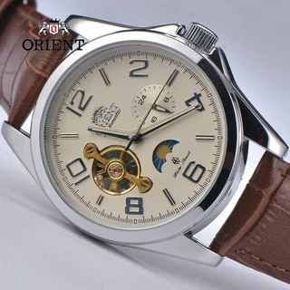 Relógio Mecânico 100 % Multifuncional Orient Men's Watch Relógios Mecânicos Sol E Lua Totalmente Automáticos