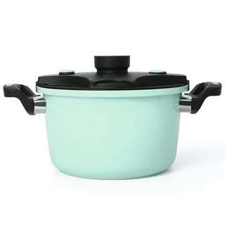 Panela De Pressão Baixa 6 Litros Cerâmica Fechamento Externo Luxo - C&E Kitchenware novos e de qualidade