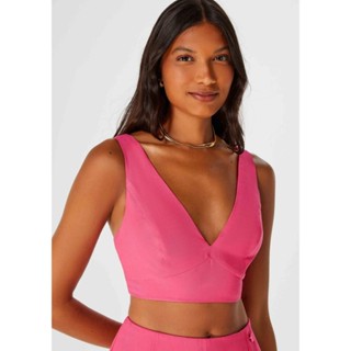 Top Cropped Feminino Decote V Hering