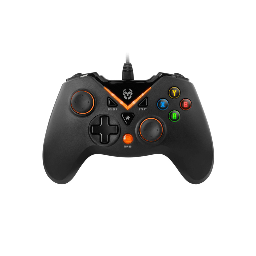 Controle NOX Krom Gaming KEY, PC, PS3, Android, Preto Fosco/Laranja - NXKROMKEY