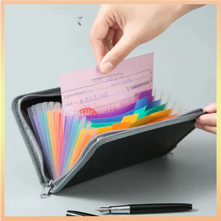 A6 Pasta De Arquivo Colorida Expandindo Carteira De 13 Compartimentos Contas Documentos Organizador De Zíper Material De Escritório