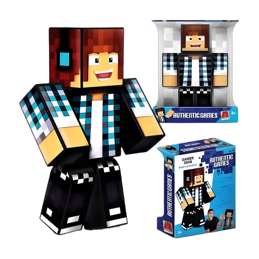 Boneco Articulado Minecraft Authentic Games Streamers | Shopee Brasil