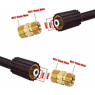 [POWS] M22/15 Mm Para Adaptador Macho Saída Da Mangueira Bomba De Pressão Karcher