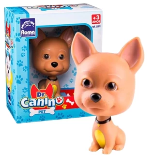 Cachorro Em Vinil Dr Canino Pet Marrom Amarelo 5511 - Roma