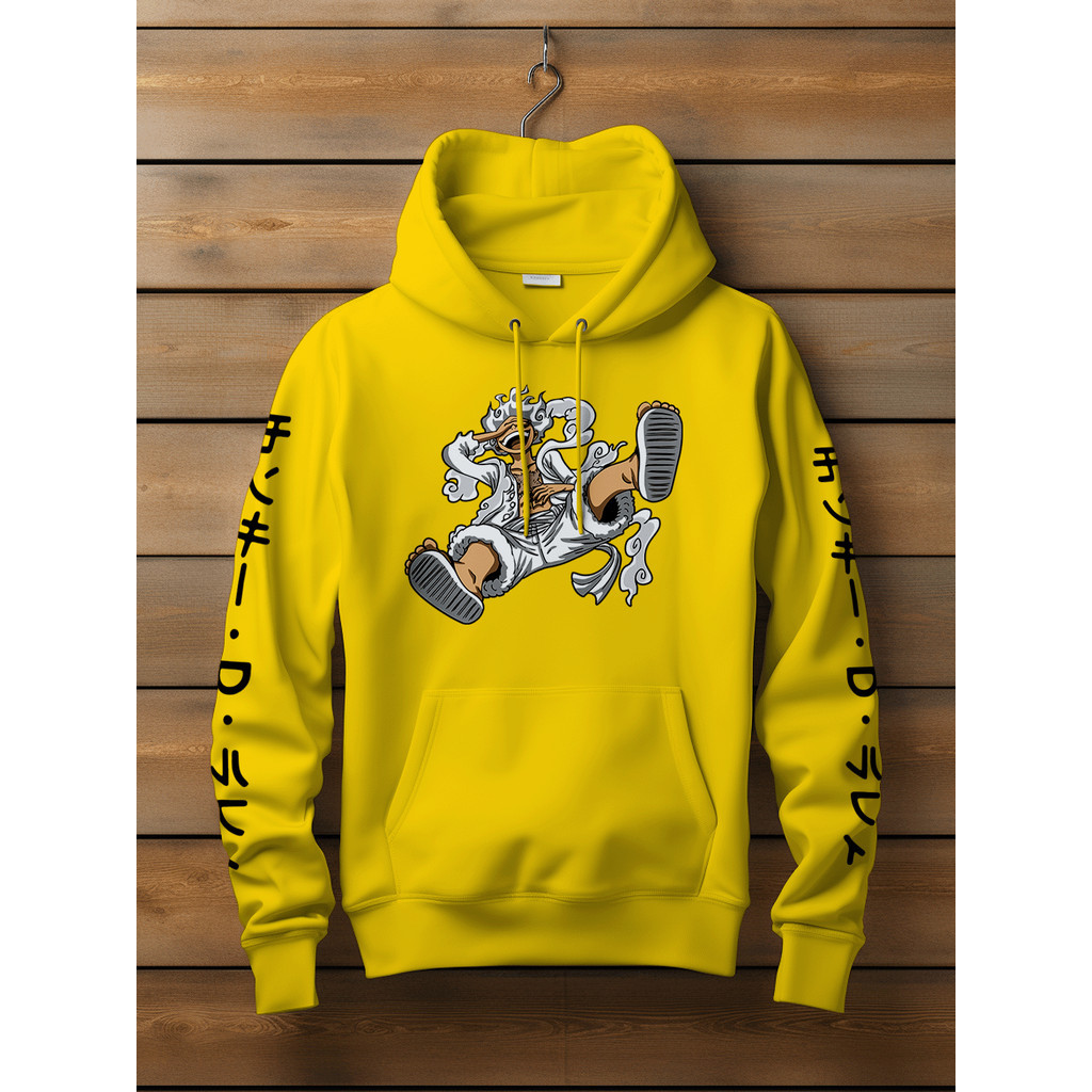 Blusa Moletom One Piece Monkey D Luffy Nika Deus do Sol CANGURU 2030