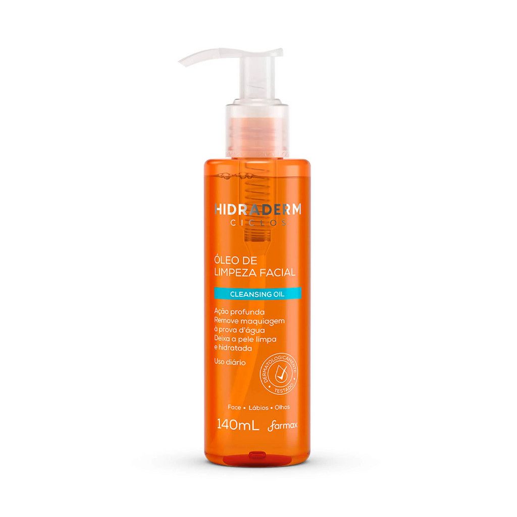 Farmax Óleo de Limpeza Facial Cleansing Oil Face, Lábios e Olhos - 140ml