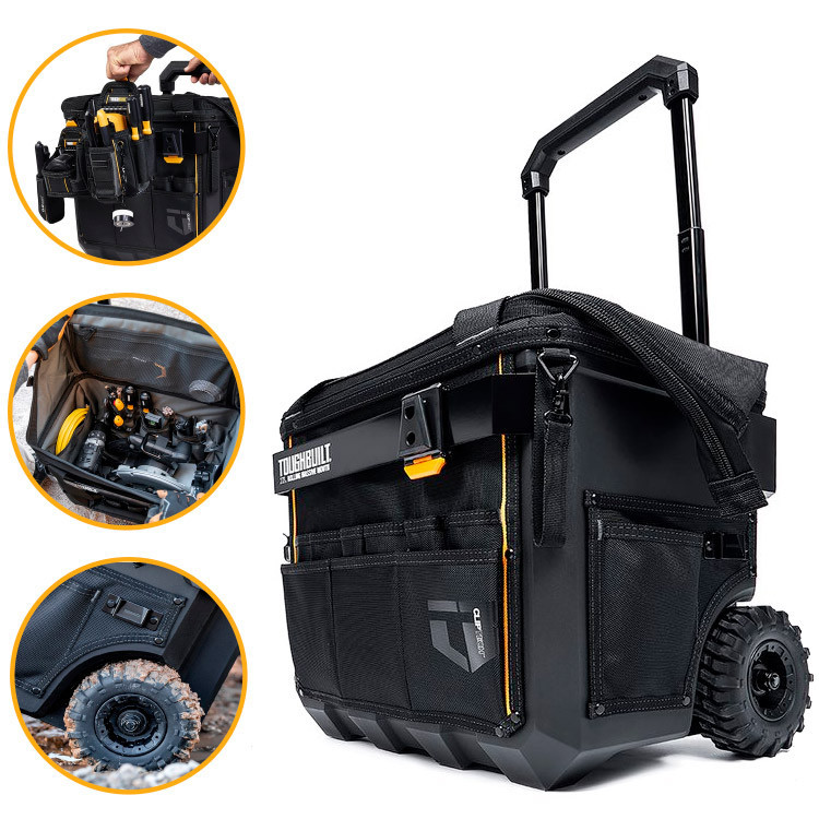 Bolsa de Ferramentas TOUGHBUILT TB-CT-61-18 XL Massive Mouth Carrinho Transporte c/ Rodas Off-Road