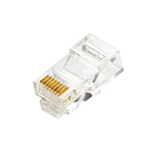 Combo 2000x Conector Cabo de Rede RJ45 cristal 8P8C Cat5e suporta Ethernet 30µm