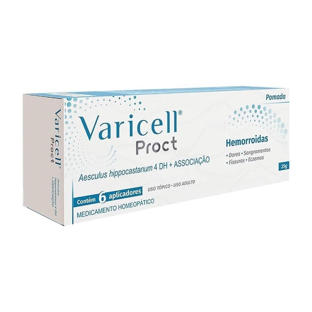 Varicell Proct Pomada 25g Homeopática C/6 Aplicadores | Shopee Brasil