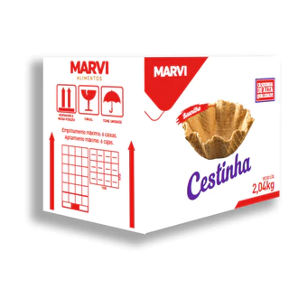 CESTINHA DE SORVETE MARVI CAIXA COM 120 UNIDADES 2,04 Kg