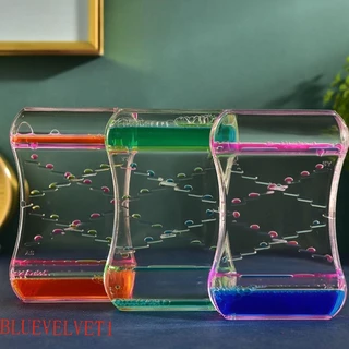 BLUEVELVET1 Deslizamento De Óleo De Gotejamento Criativo De Mesa Simples Decoração Acessórios Ampulheta Colorida Timer Líquido De Alívio De Tensão Brinquedos