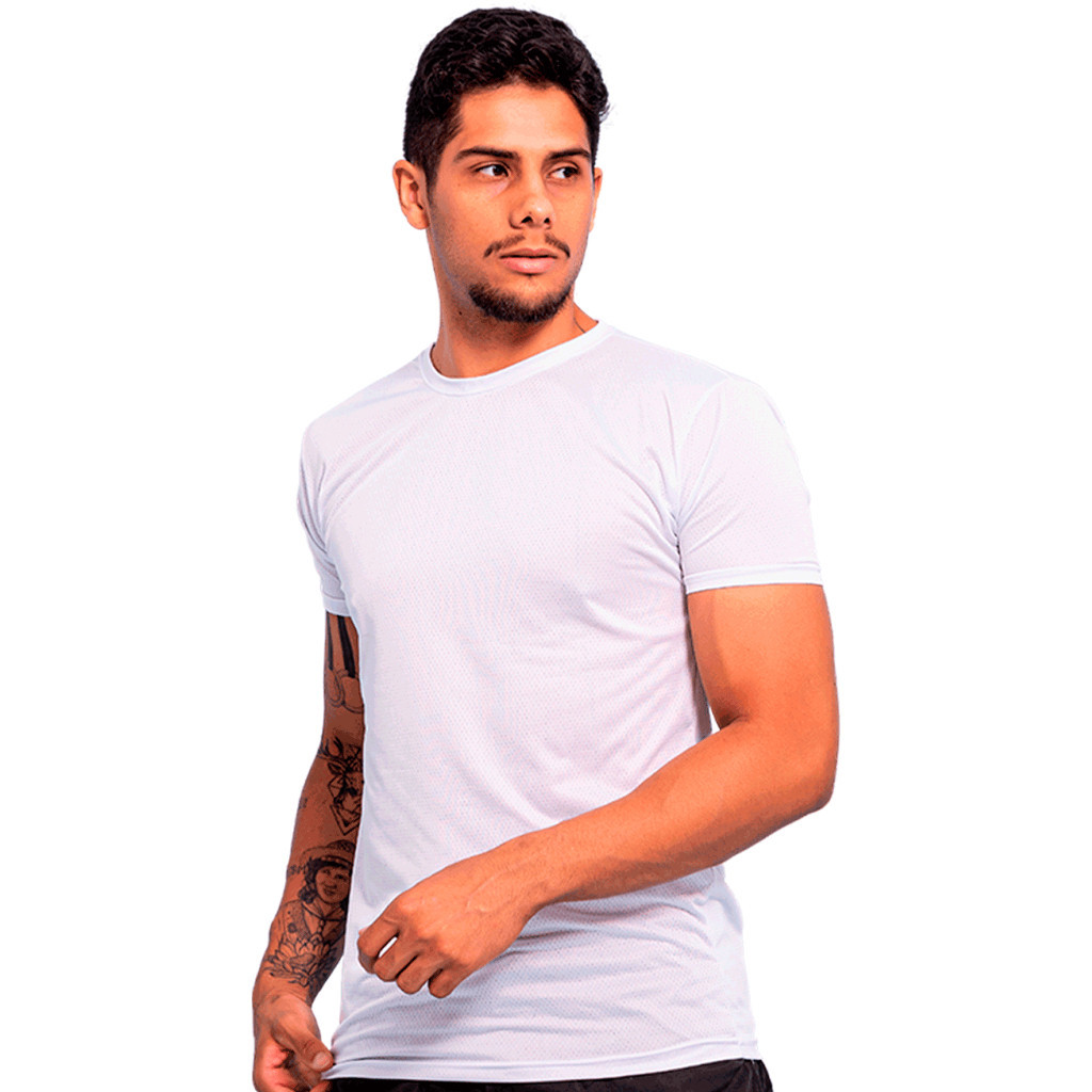 Camiseta Dry Fit Masculina Lisa Casual Treino Academia Esportes Exercícios Corrida 2024