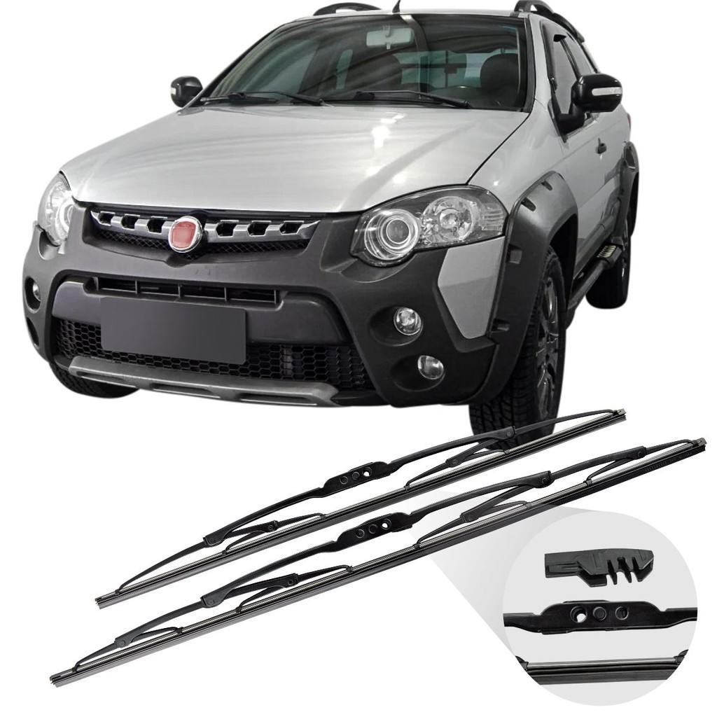 Par Palheta Ferro Parabrisa Palio Adventure 99 2000 a 2019 | Shopee Brasil