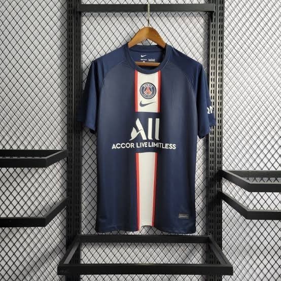 Camiseta de time do PSG tradicional azul