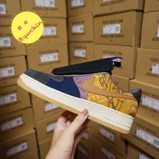 Alta qualidade Travis Scott x Nike Força Aérea 1 Costura CN2405-900 Estoque Pronto
