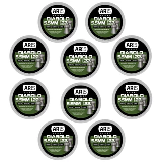 10un - CHUMBINHO AR15 DIABOLO 5,5MM 100UN 10,80GR